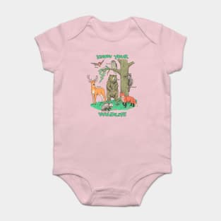 Know Your Wildlife Baby Bodysuit